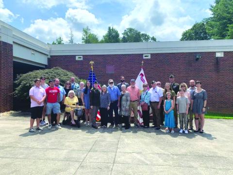 Submitted photo. Rabun County native LTC Stephanie Ann Hartley was promoted from major to lieutenant colonel during a ceremony at University of North Georgia Saturday, Aug. 12. Hartley is pictured with friends and family members at the ceremony. 