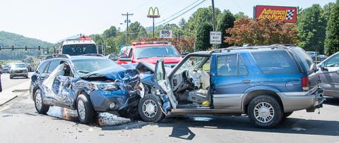 Photo courtesy Bob Scott. A suspect caused crashes in Georgia and North Carolina during a high-speed chase on Sept. 23 that involved multiple law enforcement agencies. The chase ended in Franklin, N.C.