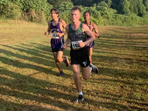 TFS Athletics. Junior Tallulah Falls cross country runner Timothy Beck finishes ninth with a time of 19:25.11 at the Cookies ‘n Quotes Invitational.
