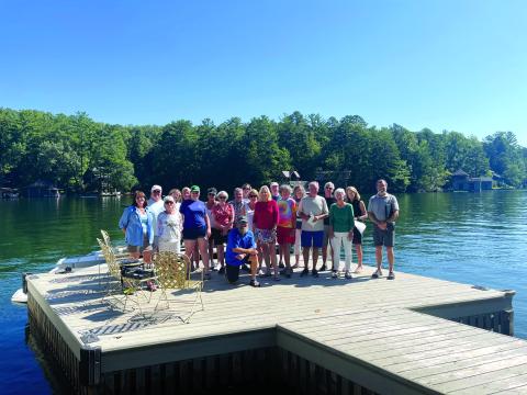 Submitted photo.  Volunteers and trainers pose for a photo during a break in training.