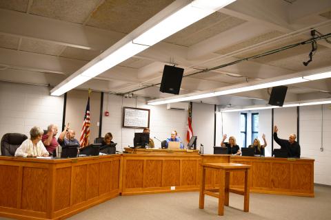 Megan Horn/The Clayton Tribune. Clayton City Council members voted unanimously to enter into an intergovernmental agreement with the RCWSA to consolidate water and sewer services.