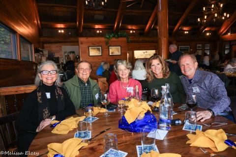 Photo courtesy Melissa Elzey. Mary Nichols, Paul and Judy Faletti, Lynne and David Homrich are all smiles at their table at The Burton Bash held at LaPrade’s Marina on Oct. 21. The fundraiser went toward the cause of clean and safe water.