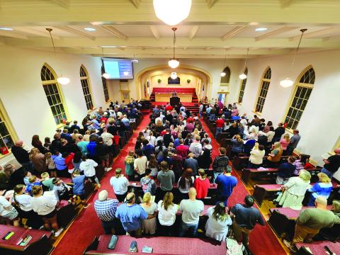 Submitted photo. The Head of Tennessee Baptist Church in Dillard is filled for its revival that began initially in late October and has continued until mid-December as more than 133 have accepted Jesus and been saved.