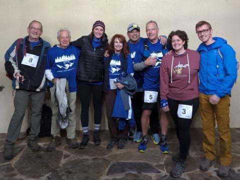 Submitted photo. The “Rabun Ramblers” team in the 2023 Trailblaze Challenge for Make-A-Wish Georgia included Steven Webster, Ray Pagano, Mccalister Russell, Sheryl Webster, Bez Rengifo, Sidney Wiant, Hillary Marshall, and Andrew Marshall. The Rabun Countians trekked through 22 strenuous miles on the Bartram Trail Nov. 18 to raise money for children with critical illnesses. 