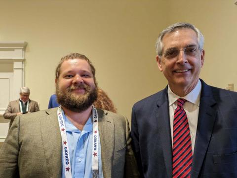 Submitted. Deputy Registrar Derik Pendrey with Georgia Secretary of State Brad Raffensperger. 