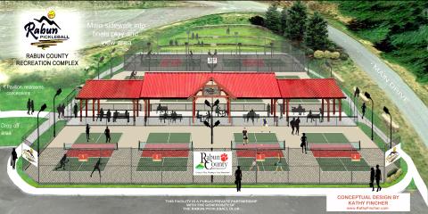 The Rabun Pickleball Club presented designs for new outdoor pickleball courts that will a new addition to the Rabun County Recreation Department on Sunday, March 10.  Courtesy of Kathy Fincher.