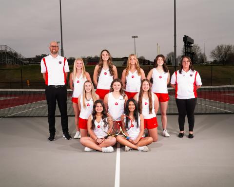 Submitted. The Rabun County girls tennis team includes Aryn Barnett, Lucy Hood, Melanie Gamboa, Abby Sego, Lucy Maney, Ruby Richardson, Genesis Figueroa, Libby Lewis, Caroline Marshall, Gracie Dunn, Emma Krivsky, Addybeth Owens, Ella Weber, Sophie Hill, Addison Patton, Sophie Provance and Amanda Ragsdale. RCHS is coached by head coach Bryan Getty and assistant coach Jennifer Ramey. 