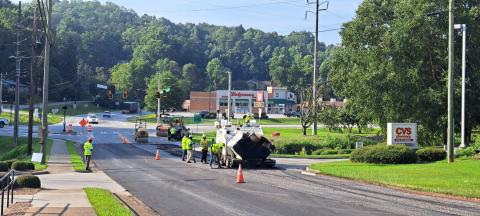 Megan Horn/The Clayton Tribune. The City of Clayton utilizes Transportation Special Purpose Local Option Sales Tax (TSPLOST) monies to pave Chechero Street in Clayton in August 2023.  