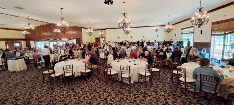 Megan Horn/The Clayton Tribune. The May 16 Forward Rabun Business Awards Breakfast held at The Dillard House was a well-attended event. This year’s event had record attendance as businesses were recognized for their contributions to the community and customer commitment. 