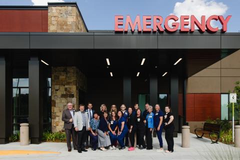 Submitted photo. Northeast Georgia Medical Center Lumpkin staff celebrate receiving the 2024 Lantern Award by the Emergency Nurses Association. NGMC Braselton staff also earned the honor from the association.