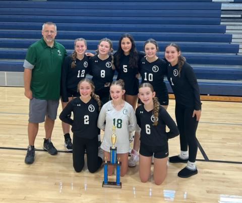 TFS Athletics. The Tallulah Falls Middle School team defeated Rabun, Franklin and Elbert County to win its first league title since 2015 on Saturday, Sept. 21. The Lady Indians trailed Elbert in the championship match after the first set but won the next two to claim the comeback and title. 