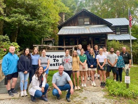 Submitted photo. The Forward Rabun Youth Leadership Program 2024-2025 kicked off with a visit to Foxfire recently. Pictured are this year’s Youth Leadership participants. 