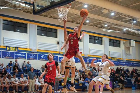 Wade Cheek/The Clayton Tribune. RCHS sophomore guard Huey Blalock scored 22 points in the Wildcats season-opening win over Highlands School on Nov. 14. The Rabun boys are currently 2-0 and ranked eighth in Class 1A-Division I. 