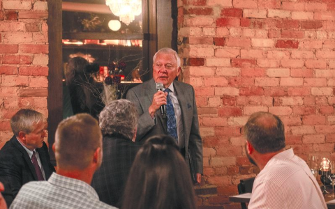 Julianne Akers/CNI News Service. Form. Gov. Nathan Deal speaks on the success of the accountability court system in the state.