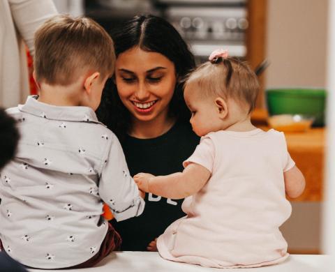Submitted photo. Maeli Chastain enjoys playing with kids during a recent “Foster with Hope” event at Rocky Grove Baptist Church. 