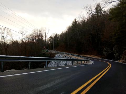 Photo by Ryan Hanchett/CNI News Service. The North Carolina Department of Transportation reopened NC106 on Dec. 24, 2024, following nine weeks of work by local contractors. 