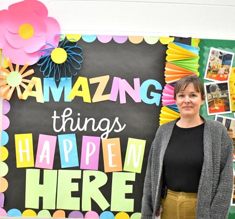 Megan Horn/The Clayton Tribune. Rabun County Primary School teacher Mandy Garcia is this year’s school system recipient of the Philip Wright Award for her commitment and advocacy for children with special needs. Garcia is a special education teacher in a self-contained resource classroom. 