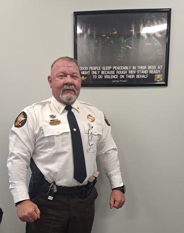 Megan Horn/The Clayton Tribune. Rabun County Sheriff Mark Gerrells looks forward to his term as "the people's sheriff" and serving the community in a positive way by providing proactive resources to citizens.