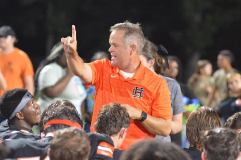 The Hartwell Sun. Newly hired Rabun County head football coach Rance Gillespie speaks to his former Hart County players after a 2019 game during his time as head coach of the Bulldogs. Gillespie is a native of Rabun County.