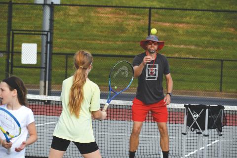 Wade Cheek/The Clayton Tribune. Rabun County head tennis coach Bryan Getty will again lead a summer camp on the game’s fundamentals. The camp is June 9-11.