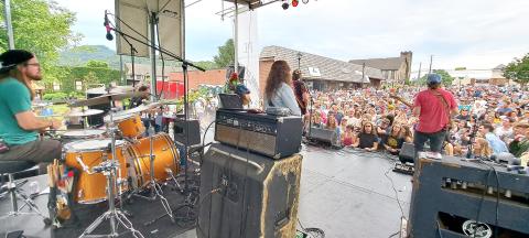 Megan Horn/The Clayton Tribune. Hundreds of people showed up to downtown Clayton for the inaugural Ramshackle event in June 2024 where headliner band Futurebirds rocked out and excited the crowd. An exciting lineup is scheduled for the second annual event coming up Saturday, June 7, 2025. The Main Stage will have performances on South Main Street beginning at 4 p.m. 