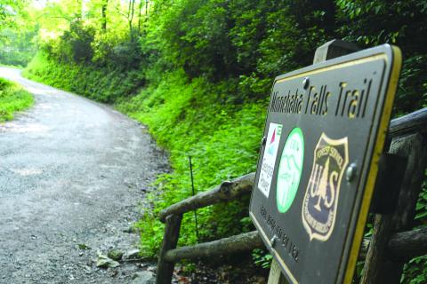 Enoch Autry/The Clayton Tribune. An arrest has been made after a man in a pickup reportedly pointed a crossbow at a female on Bear Gap Road near the Minnehaha Falls Trail.