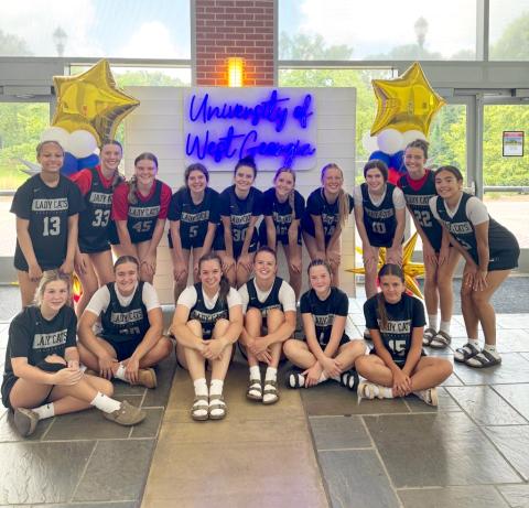Submitted. The RCHS girls basketball team competed in several camps this past June, including a trip to the University of West Georgia. During FCA camp earlier in June, junior guards Addy Beth Owens and Adelyn Thompson won the three-point contest at Emmanuel University. 