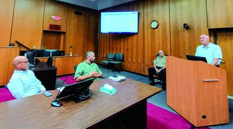 Megan Horn/The Clayton Tribune. Rick Story, director of development for Rabun County, discusses at Tuesday’s Aug. 26 Rabun County Board of Commissioners meeting potential grant funding Rabun County could receive from the Broadband Equity, Access and Deployment (BEAD) Program. The final proposal for the BEAD program is currently in a seven-day public comments phase before being submitted to the National Telecommunications and Information Administration (NTIA) for final approval. 
