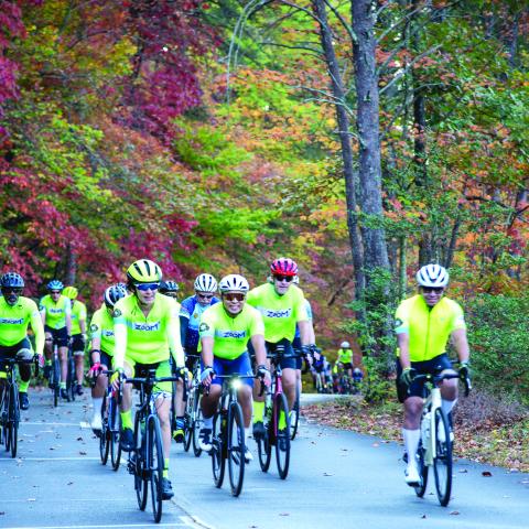 Photo courtesy of Elisha Boggs. Cyclists riding in the 2025 Twin Rivers Challenge will be able to take in the fall foliage as they ride through Tallulah Gorge State Park.