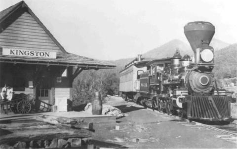 Submitted Photo. The “Kingston” depot constructed in Otto, N.C., for filming of Disney movie “The Great Locomotive Chase.”