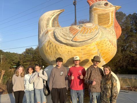 Photo courtesy of Rabun County 4-H. Rabun County 4-H wins second place at the Georgia 4-H Elite Northeast District Trivia Contest on Nov. 24. Pictured are Molly Church, Karsen Pendrey, Hadleigh Pileski, Liam Puma, Peyton Hicks, Landon Bland and Addison Patton. 