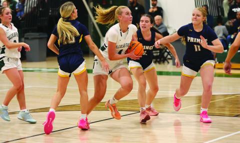 Photo courtesy Austin Poffenberger. Klara Dvorakova, seen here against visiting Prince Avenue Christian, paced the Lady Indians with 17 points in TFS’s 62-60 loss to Walhalla (S.C.) on Dec. 16.