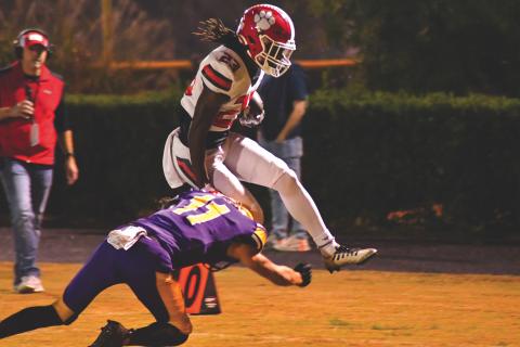 File/Enoch Autry/The Clayton Tribune. Willie Goodwyn goes in for a touchdown on Oct. 20, 2023, for Rabun County on the road against Athens Christian in the Wildcats’ win. Goodwyn has announced he is transferring from Cincinnati to Tulsa.