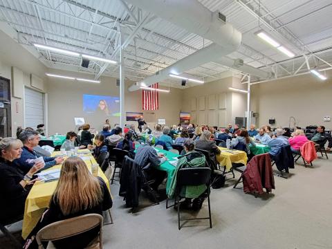Megan Horn/The Clayton Tribune. Representatives from over 100 local businesses attend the Feb. 19 Forward Rabun/Rabun County Chamber of Commerce Business Breakfast and networking event for the “ITI Digital Marketing and Event Platform Roll-Out.” 