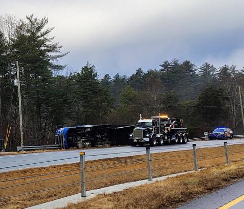 Photo courtesy of Conner Horn. This semi-truck overturned on Highway 441 in Lakemont Jan. 22 and caused traffic delays in the area. Personnel remained on scene for several hours. Multiple local crashes have been reported recently.