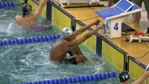 Submitted. Tallulah Falls’ Waldon McIntosh readies for his race.