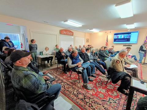 Megan Horn/The Clayton Tribune. Sky Valley City Hall was standing room only to begin the March 17 evening council meeting which was one of the quarterly ones set for 6 p.m. 