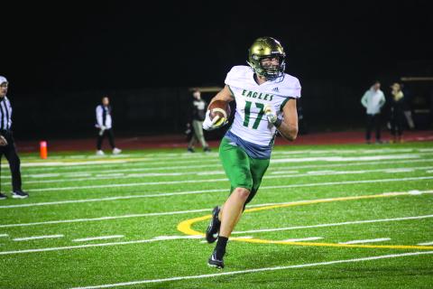 Photo courtesy RGNS. Marlin Klein gains yardage for Rabun Gap in the 2021 state championship game. Klein, who played collegiately at Michigan, has announced he will enter the 2026 NFL Draft.