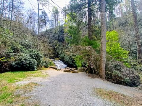 Megan Horn/The Clayton Tribune. Mud Creek Falls and the Mud Creek Trail will no longer be accessible to the public effective May 8. Merrill Trust Group, who owns more than 500 acres of property in Sky Valley, sent notice to city officials it was terminating its leases. 