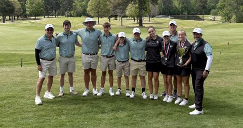 Photo courtesy TFS Athletics. Tallulah Falls boys and girls golf teams excel at region as the girls claimed yet another region championship.