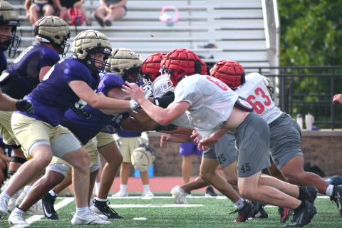 Wesley Branch/The Clayton Tribune. Summer padded camps allow for GHSA teams to simulate a level of physicality closer to regular season football as fall kickoff nears. All GHSA schools are allowed to participate in two padded camps each summer. 