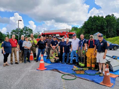 Megan Horn/The Clayton Tribune. Sky Valley-Scaly Mountain Volunteer Fire Rescue Department crew members held their annual Community Appreciation Day on Saturday, Aug. 8. Many members of the community showed out to the family-friendly event. 