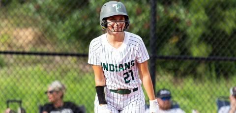Photo courtesy Christian Stahl. Tallulah Falls’ Maddie Phillips had an RBI and a run scored against Gainesville on Aug. 31.