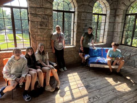 Photo courtesy of Rabun County 4-H. Rabun County 4-H members experienced a week of adventure, exploration and unforgettable memories during Georgia 4-H Adventure Quest Camp at the Fortson 4-H Center from June 29 through July 3. Pictured from left are AJ Brewer, Starla Roberts Molly Church, Raechel Felder, Karsen Pendrey and Corban McVey.