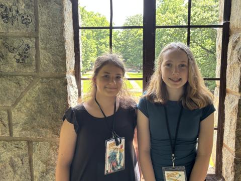 Photo courtesy of Rabun County 4-H. Rabun County 4-H members Karsen Pendrey, left, and Molly Church represented their county as voting delegates at the annual Georgia 4-H State Council, held June 26-28 at the Rock Eagle 4-H Center.