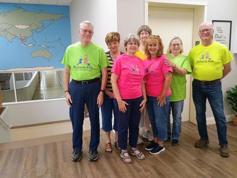 Megan Horn/The Clayton Tribune. Richard’s Kids is a local nonprofit operated by volunteers to benefit  children in Rabun County who need assistance with school clothing and other essential items. Pictured are Board of Directors members Gary Elzey, Vicki Lynn, Linda Jones, Carolyn Dillard, Pat Henry, Lynne Lancaster and Candie Moore. 