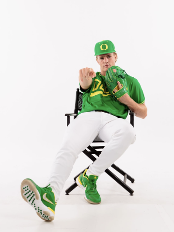 Image via chase.alonso via Instagram. Rabun Gap junior Chase Alonso poses for a photo during a recruiting visit to the University of Oregon. Alonso announced his commitment to the Ducks on Sept. 30. 