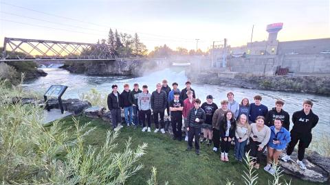 Photo submitted. A group of TFS students arrive in Yellowstone for hiking, rafting, touring, and more. The group explored the park for three days during the TFS Midmester Experience.