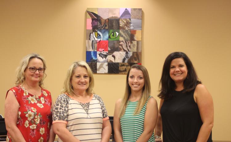 Megan Broome/The Clayton Tribune. Rita Llewellyn, left, Tammy Lott, Megan Hunnicutt and Heather Spivey are new teachers at Rabun County Primary School.