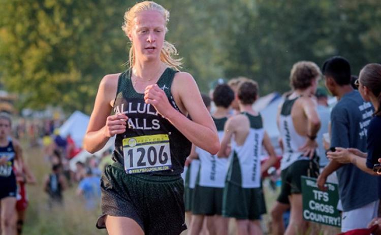 Tallulah Falls’ Sophie Alexander runs during the 15th annual Cookies ‘n Quotes Cross Country Festival at Tallulah Falls last Tuesday. (Tallulah Falls)